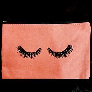 Make-Up Cosmetics Bag with Eyelash Detail